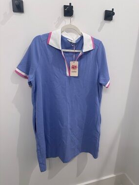 NWT Entro Lavender Polo Dress with White & Pink Trim